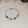High-End Zircon Floral Heart Bracelet - Luxurious Sparkle for Women