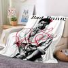 Bad Bunny Love Flannel Blanket Throw Blanket Soft Warm Sofa Bed Camping home Decor Unique Christmas Gift C9261092
