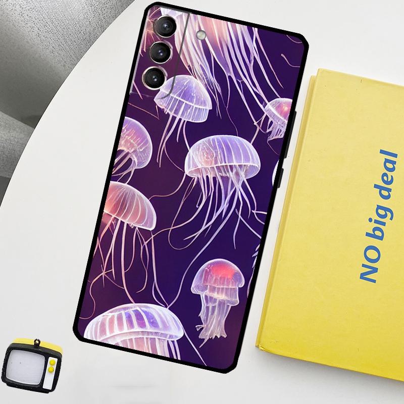 Magic Jellyfish Phone Case For Samsung Galaxy S25 S24 Ultra S20 S21 S22 S23 Plus S9 S10 S24 FE S25 FE Cover