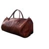 Old Fashion Real Brown Leather Duffle Bag Sports Gym Bag Weekend Travel Luggage