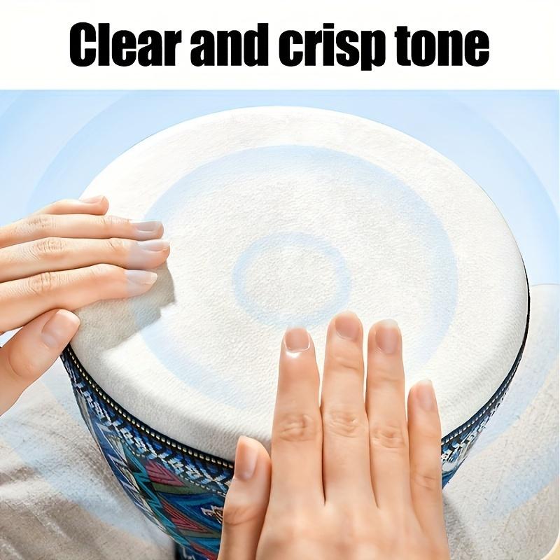 FF Bonfires 8-Inch Traditional African Djembe - Goatskin Hand Drum for Beginners, Percussion Circle Instrument