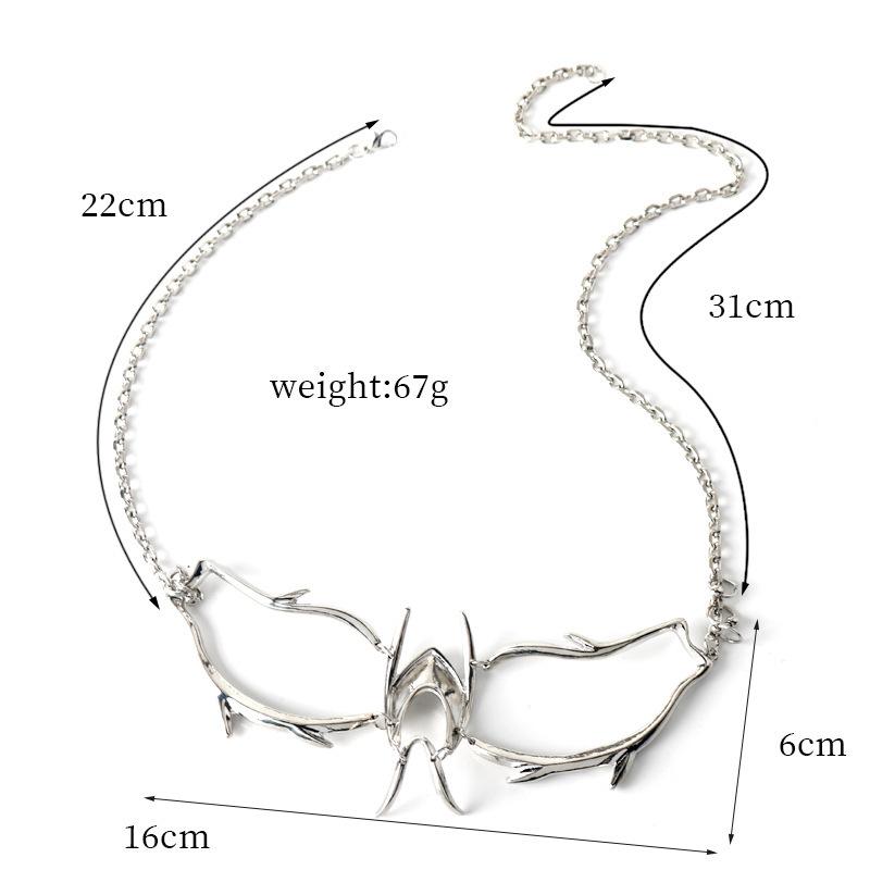 Cyberpunk Metallmaske – Futuristischer verstellbarer Gesichtsschmuck, Unisex Mechanische Gothic Lippen-/Ohrringe