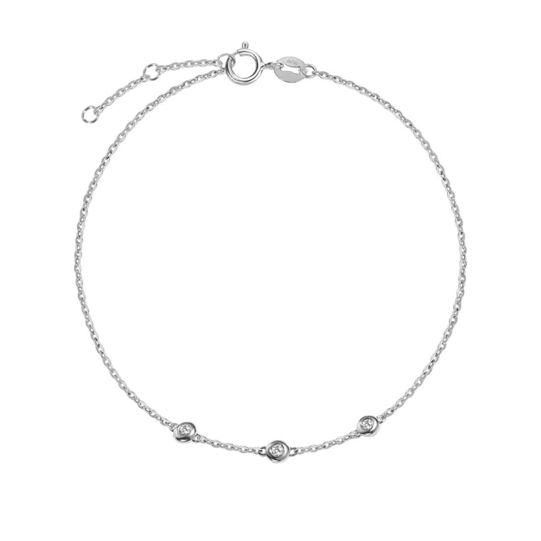 

FANCIME Diamond 3 K18 White Lab Grown 3 White Return Anniversary Gift Wrapping Included Women s Bracelet, Stones, Gold, Diamond, Stones, Day, Gift,