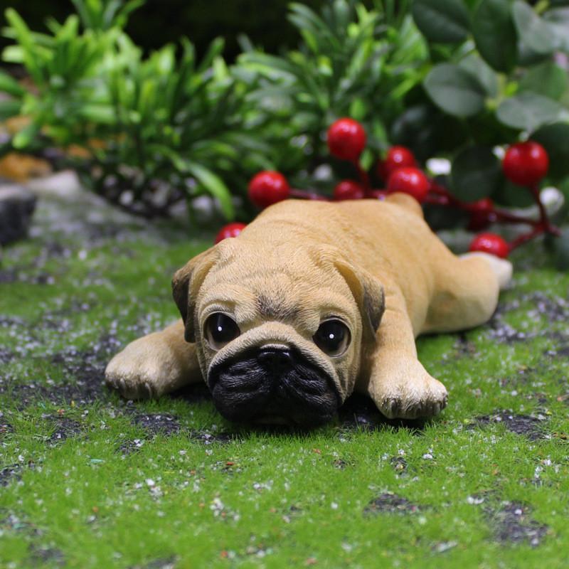 Animal Pug Resin Craft Small Dog Ornament For Party And Holiday Ideas Gift