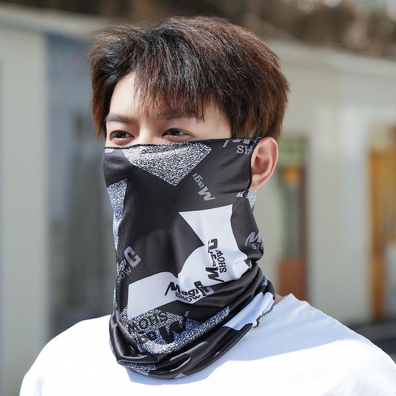 Unisex UV Protection Breathable Face Mask & Neck Gaiter with Ear Loops for Summer Cycling