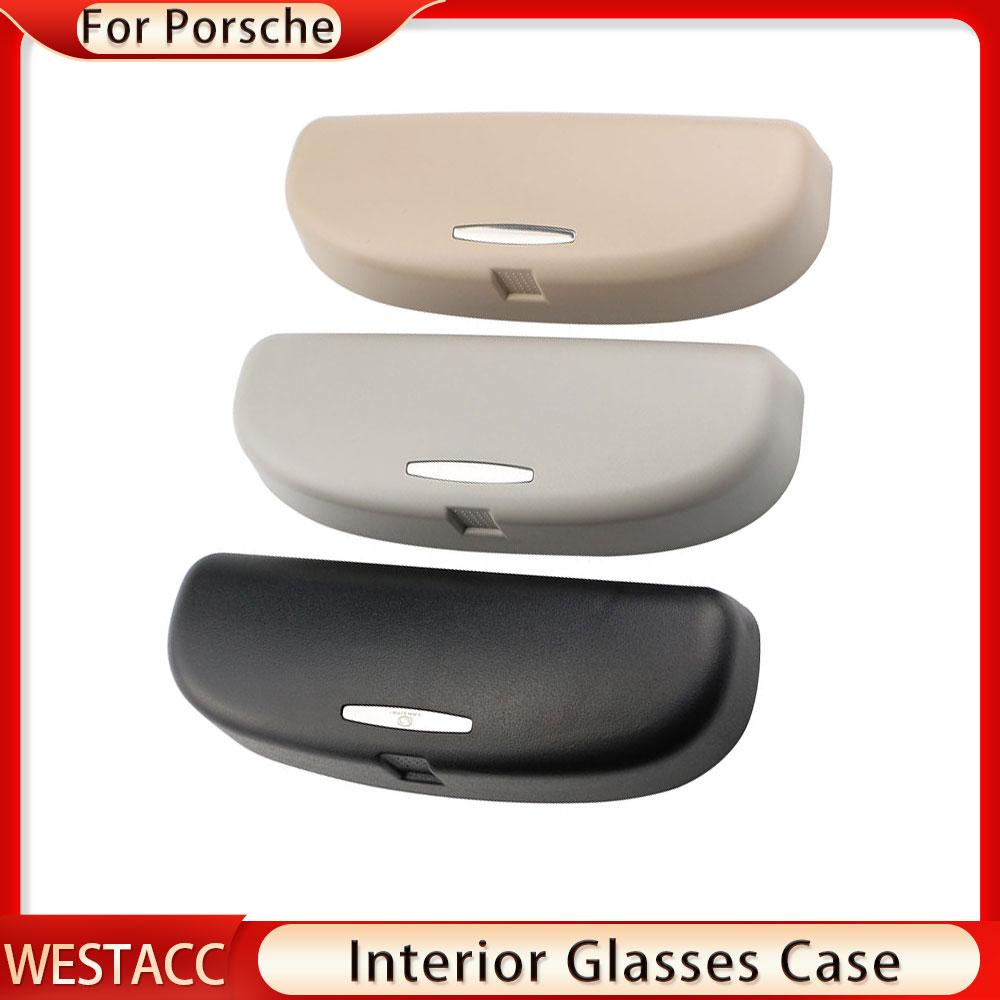 Car Glasse Case Sunglasses Holder for Porsche Cayenne 2018-2022 Macan 2014-2022 Panamera 2017-2022 Storage Box Clip