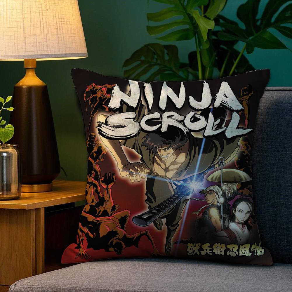 Hot NNinja SScroll Game Pillow Case Plush Fabric Soft Double Sided Print Sofa Cushion Cover Throw Pillow Covers