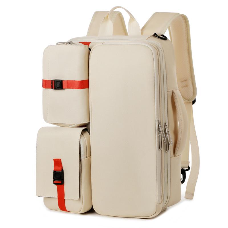 Versatile Water-Resistant Leather Travel Backpack with Large Capacity and Laptop Compartment