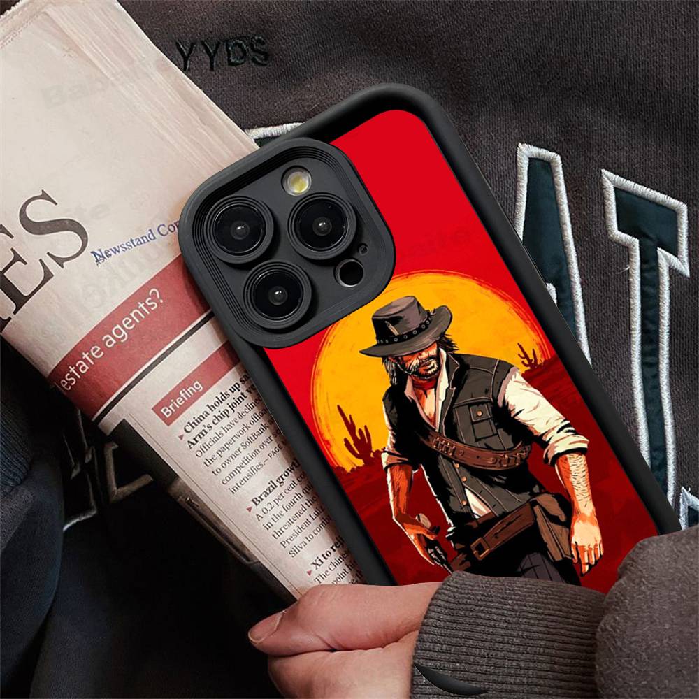 Red Dead Redemption RDR 2 Phone Case For iPhone 17 16 15 13 11 12 14 Pro Max Plus Silicone Cover Shell