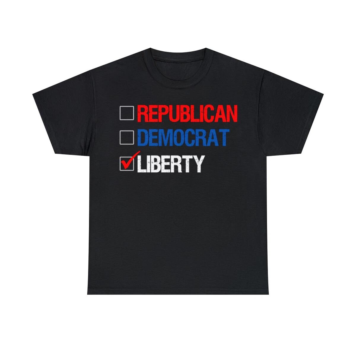 Republican Democrat Liberty Libertarian Graphic T-Shirt, Sizes S-5XL XL