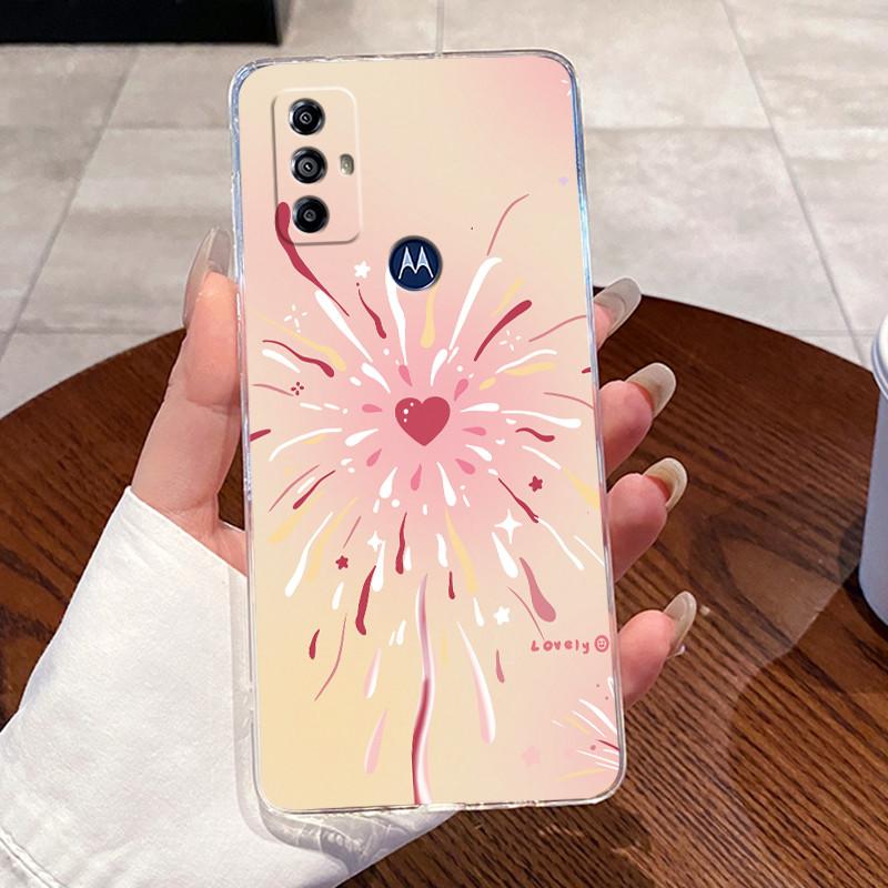 Jelly Casing For Motorola Moto G Play 4G 2023 Fundas Clear Silicone Soft TPU Back Cover Cute Cat Rabbit Heart Protective Case