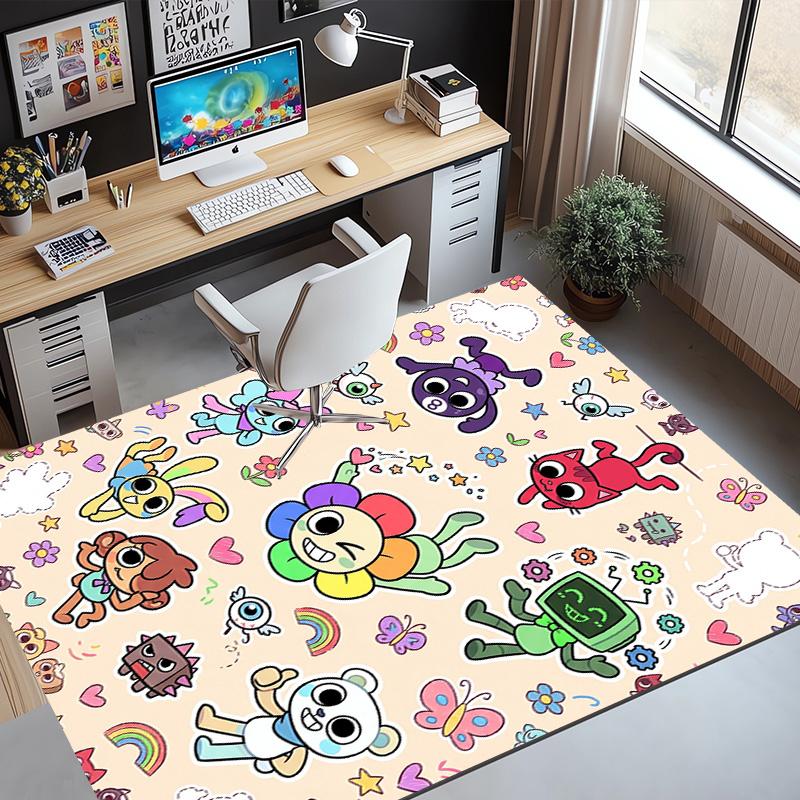 Dandy's World Pattern Rug, Indoor/Outdoor Mat, for Picnic, Gameroom, Bedroom, Office, Living Room, Home Decor Carpet, Birthday Gift