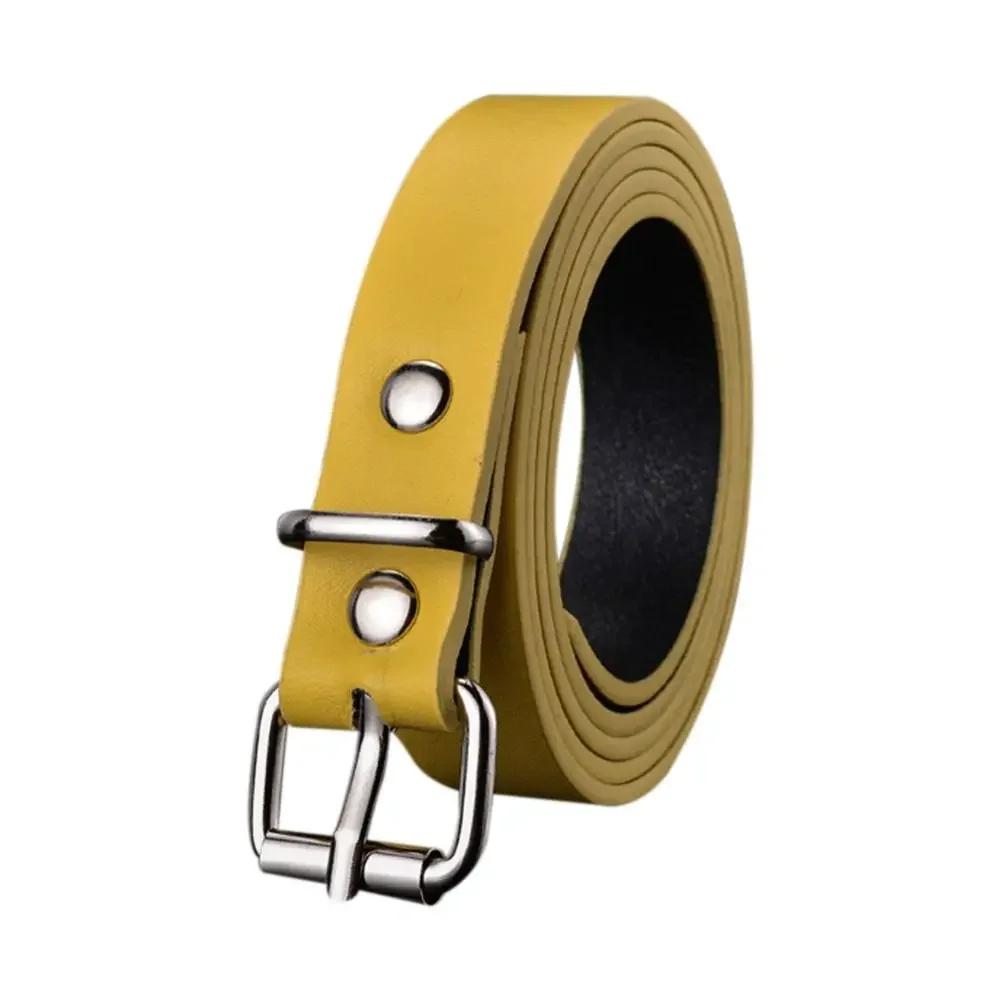 Children PU Leather Belts Boys Girls Kid Waist Strap Waistband Metal Buckle For Jeans Pants Trousers Dress Adjustable Belt
