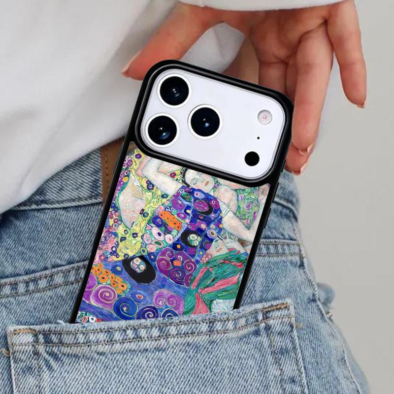 Gustav Klimt Phone Case for iPhone 16e 15 14 13 12 17 Pro Max Plus Air 17pro Cover Coque