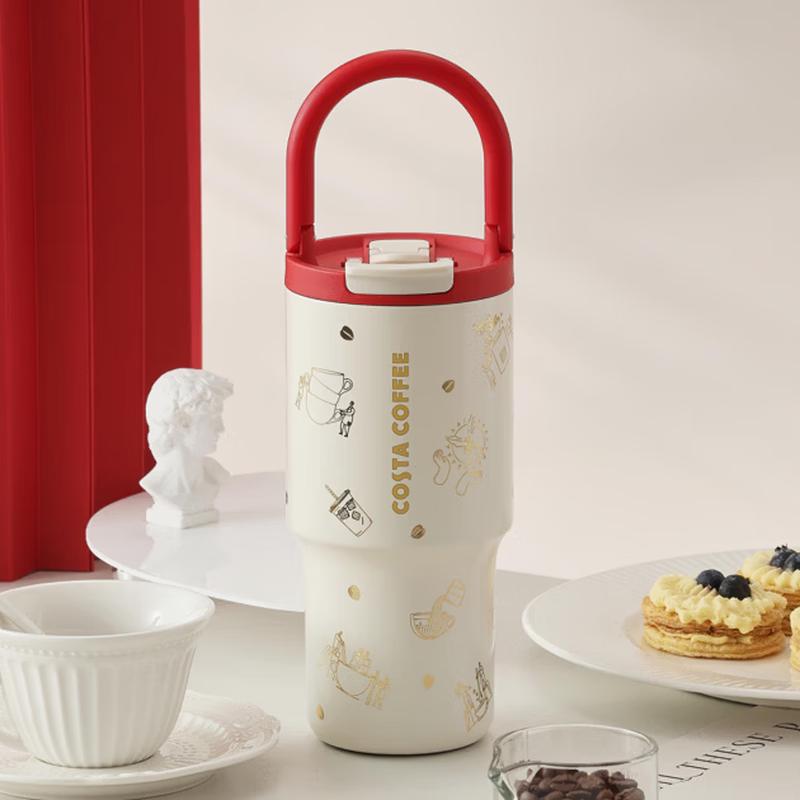 COSTA Premium Double-Drink Stainless Steel Travel Mug