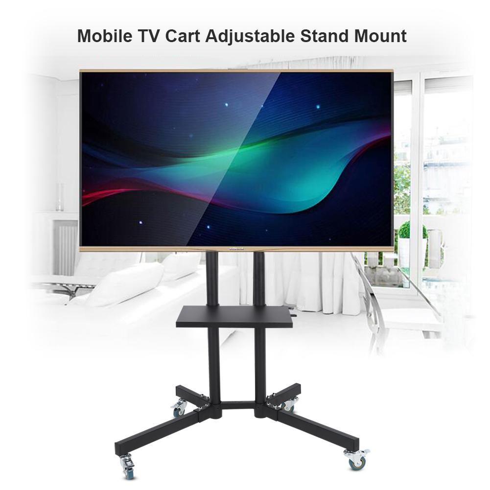 Mobile TV Cart Adjustable Stand Mount for 32-65 Inch LCDLED Flat Panel Screen with Wheels #1