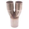 2-1 Stainless Steel Motorsports Exhaust Merge Collector Dual 2" ID and Inlet Single 2.5" OD Outlet Merge Collector