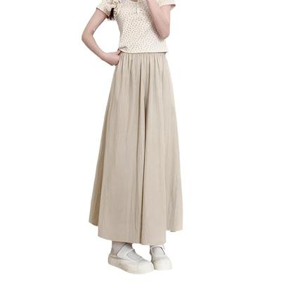 New High-waisted and Thin A-word Long Skirt Casual Small Wide-leg Pants