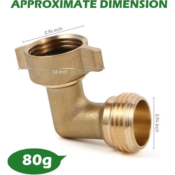 90 Degree Water Hose Elbow For RV With Easy Grip Connector RV Drinking Water Hose Adapter For RV City Water Inlet Connection City Water Hookup For