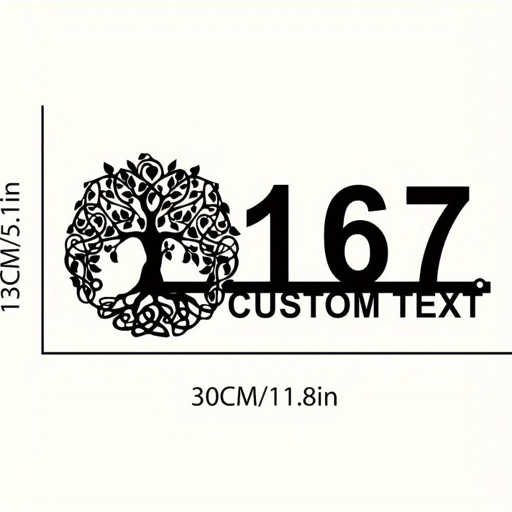 

Handmade Metal House Number Sign Wall Decor Personalized Rustic Numeral Plaque Outdoor Garden Art