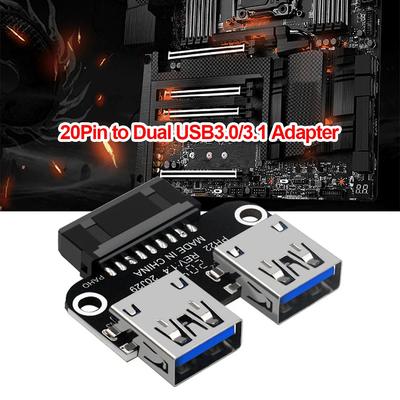 USB 3.0 19/20-Pin-Buchse (weiblich) auf Dual-USB-3.0-A-Splitter – störungsfrei und stabil