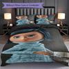 1PC Coraline Pattern Bedding Quilt Set Quilt Cover Pillowcase Home Decoration Birthday Gift (1 * Duvet Cover + 2 * Pillowcase, Without Core)