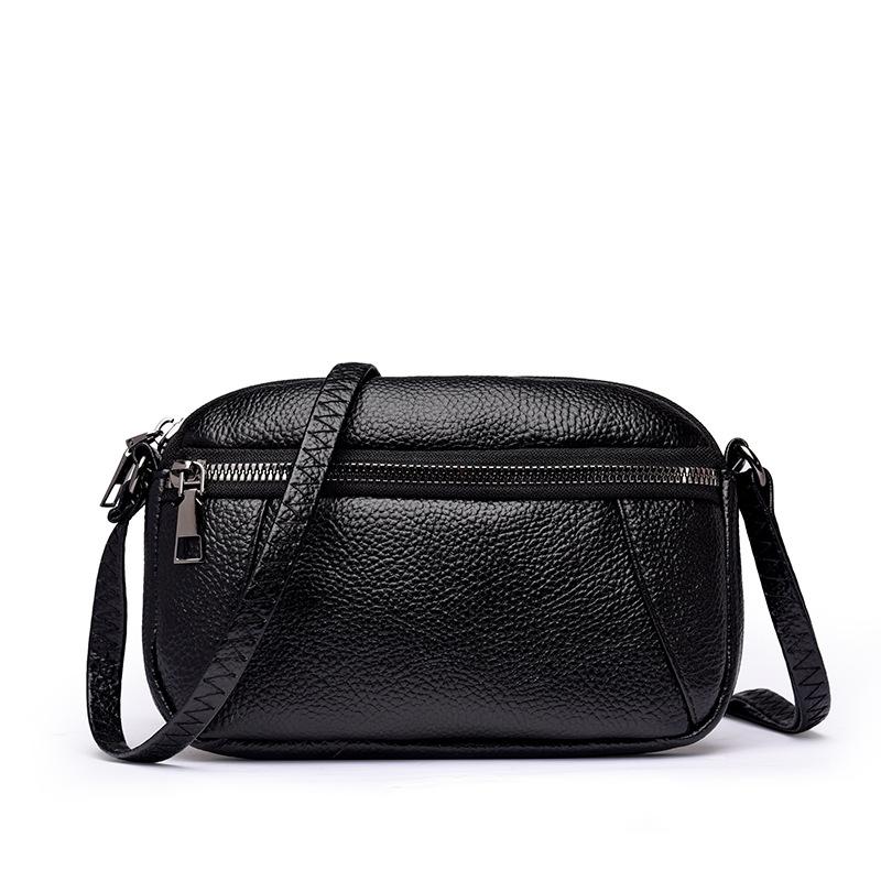 

Мягкая кожа однотонная темпераментная сумка для мобильного телефона с высоким чувством, супер женская наплечная сумка, маленькая квадратная сумка, сумка-мессенджер чёрный