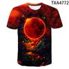 New Fashion Space Planet Space Galaxy Men's and Women's Summer Casual Short Sleeve 3D Printed T-shirt