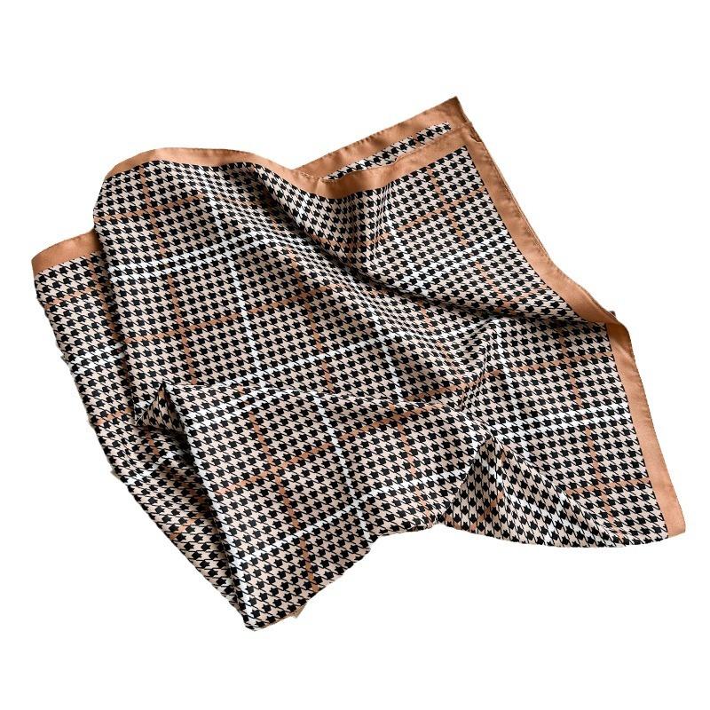 Decorative Simple Texture Silk Scarf Women'S New Style Spring And Autumn Summer Fashion Versatile Headscarf Work Scarf