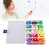 1 Box Thumb Tacks 15 Colors Colored Rubberized Flat Head Painting Decorative Tacks Push Pins With Clear Box For Corkboard