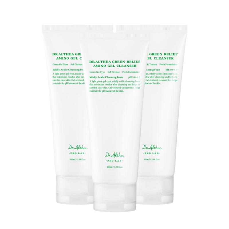 

DR.ALTHEA Green Relief Гель-очиститель с аминокислотами – Мягкий увлажняющий гель-очиститель (100 мл × 3) 100ml x 3ea 1set