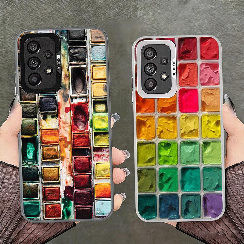 Watercolors Set Paint Palette Soft Phone Case for Samsung A17 A16 A15 A14 A13 A57 A56 A55 A54 A53 A37 A36 A35 A34 A33 A26 A25 A2