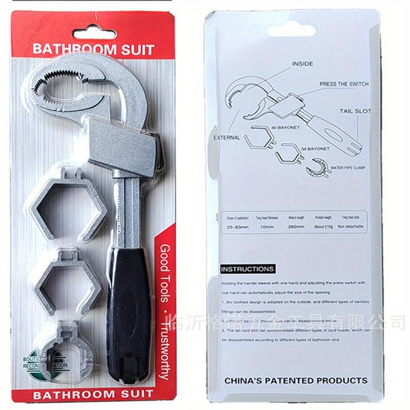 1SET multi-function adjustable double-headed wrench for tight spaces multi-function adjustable wrench repair tool and wrench set (for pipe maintenance 1 packet