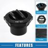 ACROPIX Air Conditioner Deflector Vent for RV Bus Boat Yacht 60mm Swivel Round A/C Exhaust Black 2 Sets