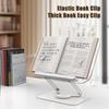 360° Rotatable 2 Adjustable Book Reading Stand Ergonomic Foldable Tablet Stand Retaining Clip Reading Board Stand