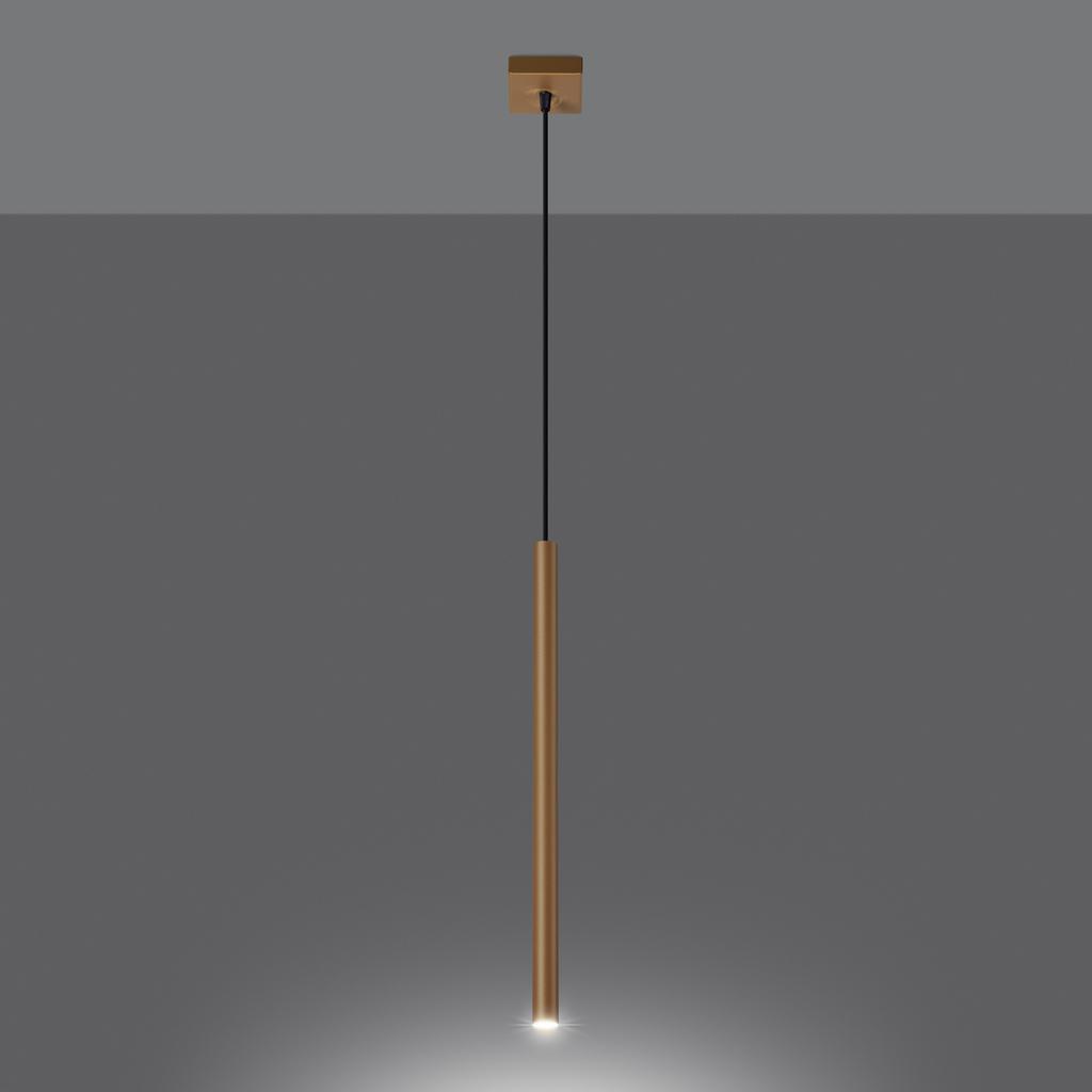 Lampa Wisząca Pastelo 1 G9 Złoty Sollux Sl.1170