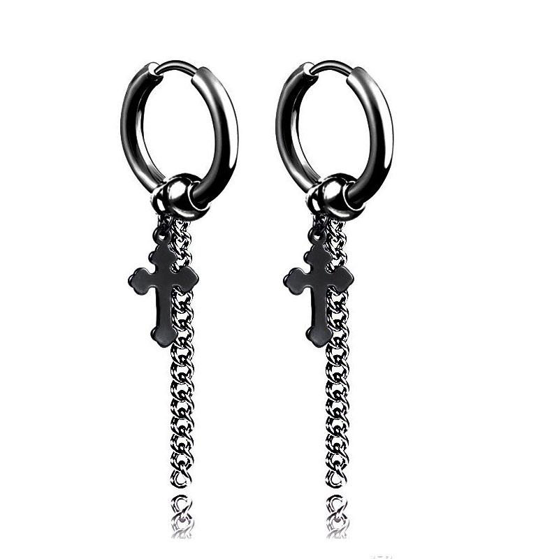 New Arrival Stainless Steel Stud Earrings Cross Star Scorpion Tassel For Women Men Fashion Hip Hop Ear Jewelry Gifts