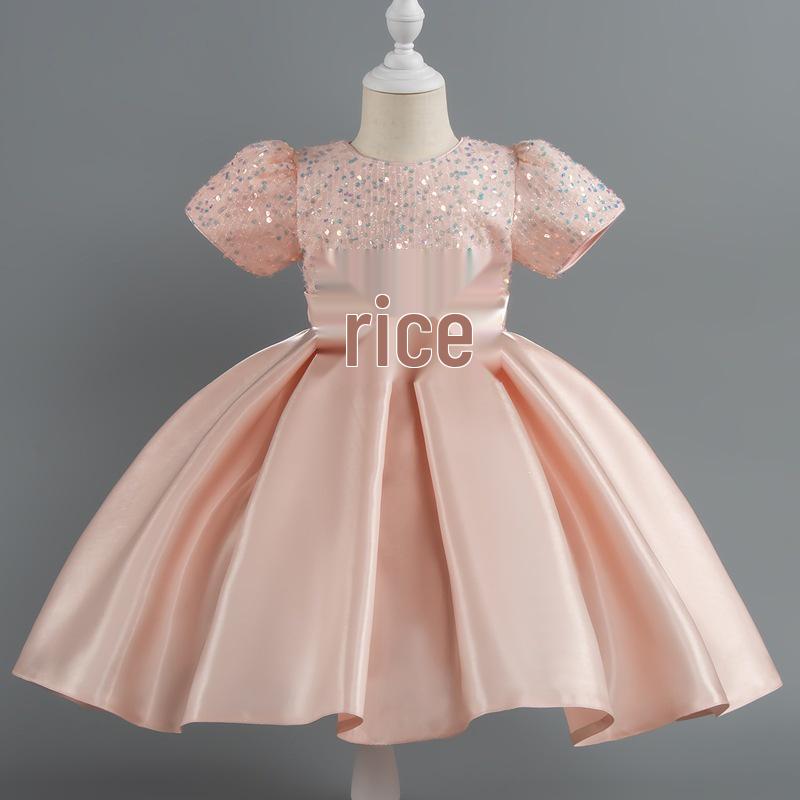 Princess Bowknot Purple Toddler Dress - Formal Wear & Performance Costume for Middle Girls