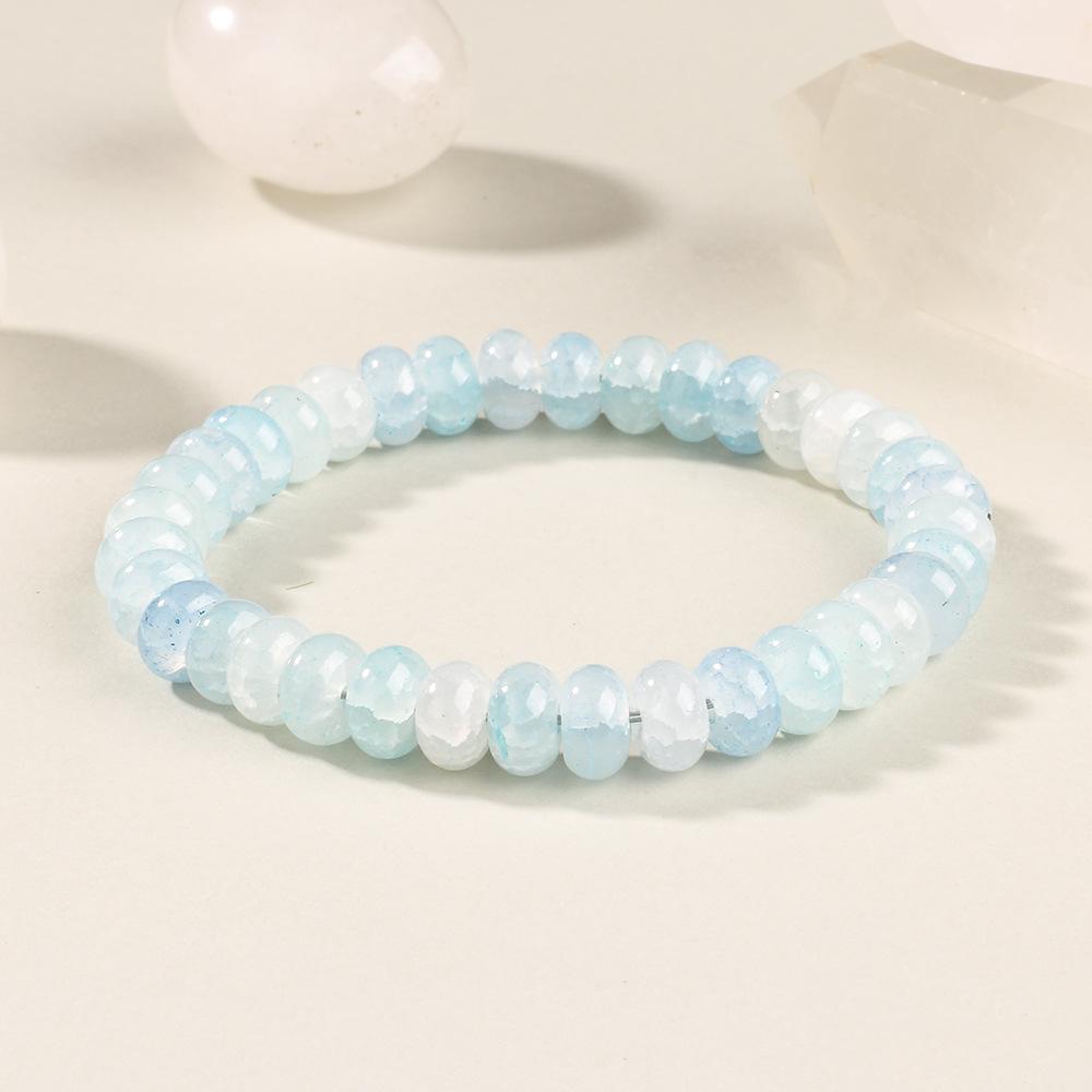 Festive Gifts Blue Kyanite Abacus Beaded Bracelet Calming Fashion Jewelry For Men And Women Daily Wear Simple Versatile Accessory