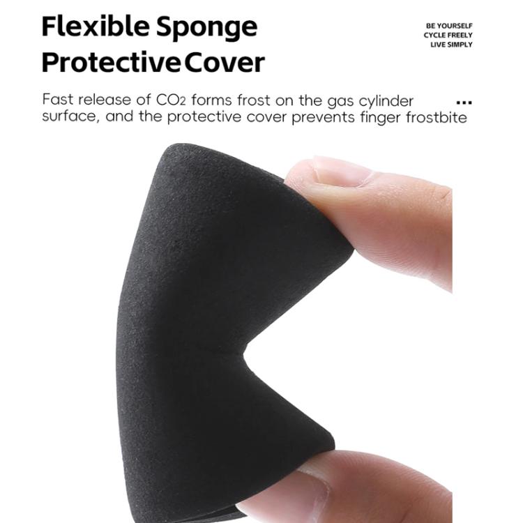 WEST BIKING Bicycle CO2 Inflator Valve Head Universal Adapter for Presta & Schrader Valves with Anti-Freeze Foam Sleeve