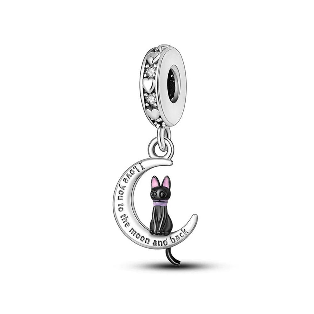 New Copper Pet Series Dog Paw Print Dog House Charm Of Chain Beaded Fit Original Pendant Bracelet Ladies Jewelry