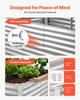 Galvanized Raised Garden Bed, 2400 x 1200 x 860 mm, Rectangular Metal Planter Box Kit Outdoor, Bottomless Planting Box with Gloves, Rustproof