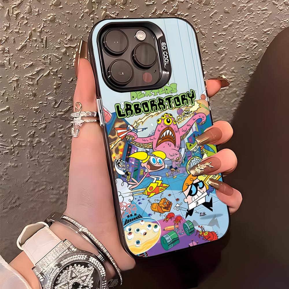 

Cartoon D-Dexters L-Laboratory Phone Case For IPhone17 Air 16 15 14 Plus 13 12 11 Pro XS Max Silver Black Bumper Case iPhone 11