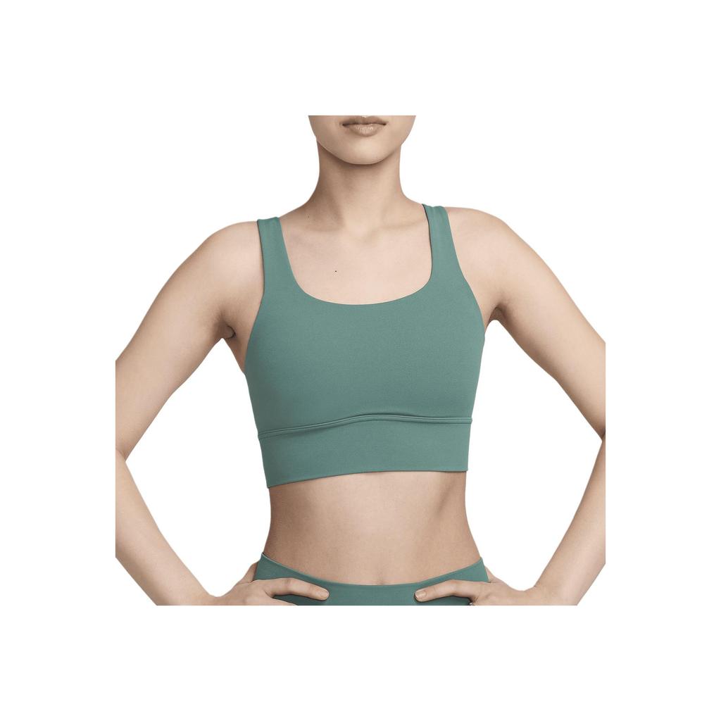 Nike Zenvy Série Air Longline Sólido Secagem Rápida Casual Roupa Íntima Esportiva Roupa Íntima Feminina Azul Costeiro DO6620361