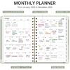 2026 Planner, Weekly and Monthly, A5 Size (5.7" x 8.3"), Jan 2026 - Dec 2026, Calendar, To-do List, Agenda, 12-Month Tabs, Hardcover, 100 GSM Thick