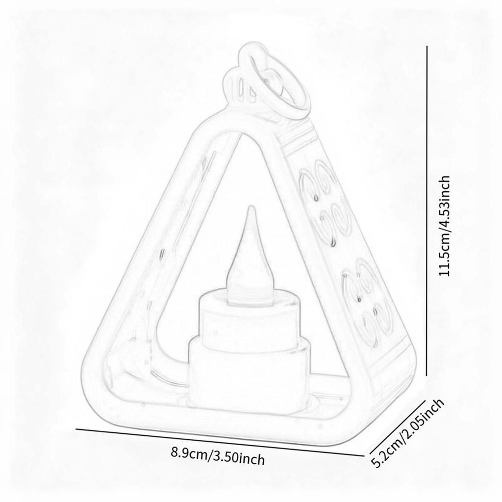 Creative Bedside Lamp Warm White Small Gift Idea Triangle Desk Lamp Ornament Nightlight for Cabinet Office Dorm Bedroom Study