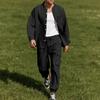 Men's Linen Shirt and Pants Set Long Sleeve Button Up Relaxed Beach Holiday Two Piece Outfit