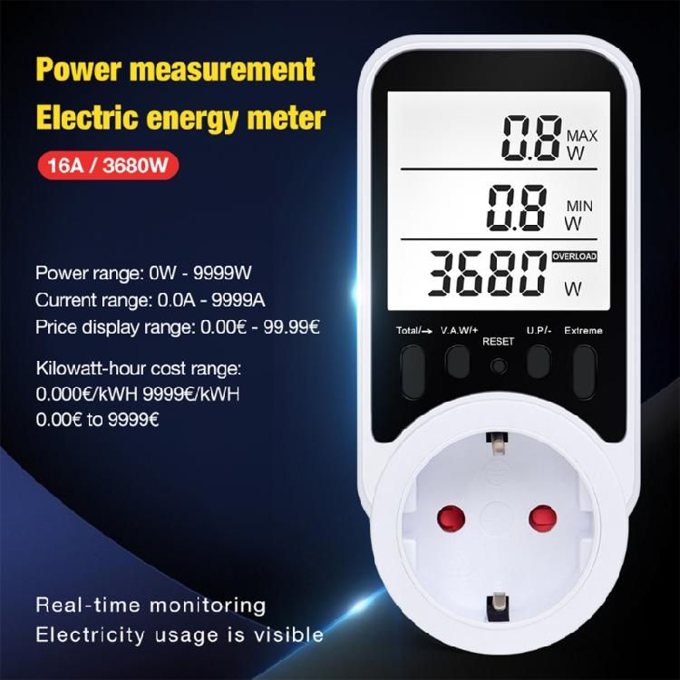 Smartests Electricity Backlits Display Energy Monitors With Large LCD Screen And Adjustable Overloads Alerts