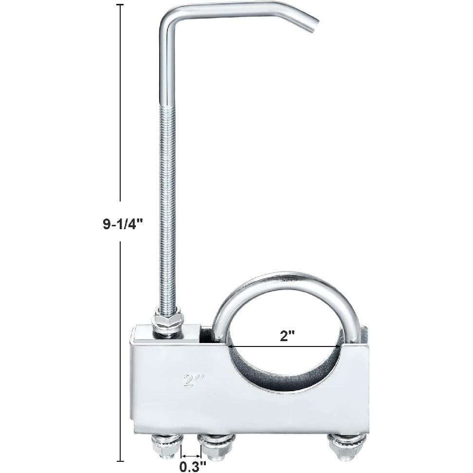 Universal Exhaust Clamp With Hanger For Car And Truck Exhaust Pipe Hanger 2 Inch