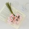 27-Head Tea Rose Peony Artificial Flower Bouquet for Photography, Weddings, and Home Decor